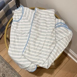 LAKE Pajamas - Light Blue Striped, Size XS